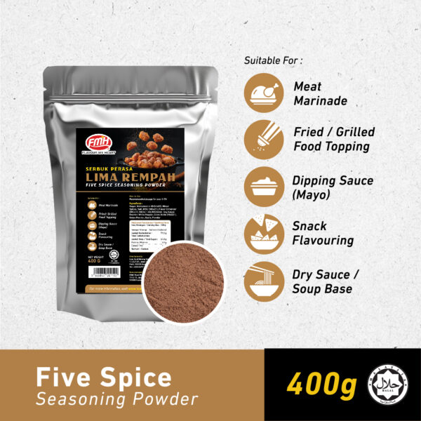FMH Five Spice Seasoning Powder - 400g/pkt - Image 3